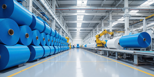 奇美群创品牌标识，蓝色和白色配色的公司标志